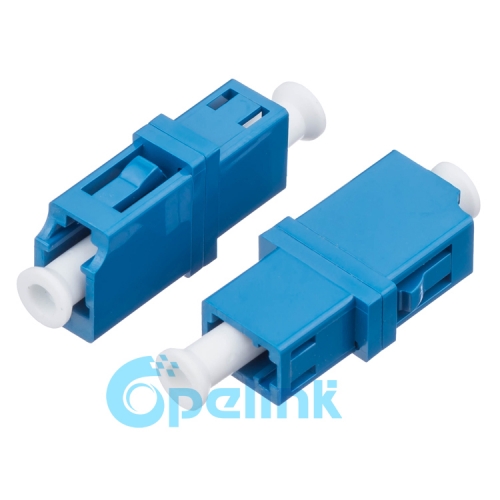 LC-LC plástico Simplex Rectangular Singlemode adaptador de fibra óptica
