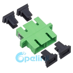 SC/APC-SC/APC plástico Duplex Singlemode adaptador de fibra óptica con brida