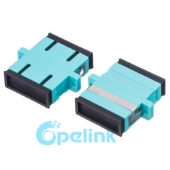 Adaptador de fibra óptica OM3 multimodo dúplex de plástico SC