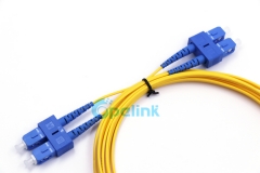 Jumper de fibra SC-SC, 2,0mm Duplex SM 9/125 Cable de parche de fibra óptica