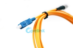 FC-SC Cable de parche de fibra, 3,0mm SM Simplex 9/125 Cable de parche de fibra óptica