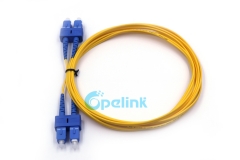 Jumper de fibra SC-SC, 2,0mm Duplex SM 9/125 Cable de parche de fibra óptica