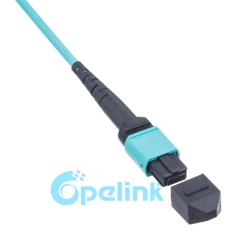 MPO/MTP Cable de fibra redonda multimodo OM3 Cable de parche de fibra óptica