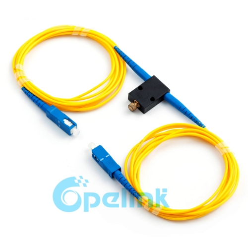 Atenuador de fibra óptica ajustable mecánico de tipo de cordón de fibra Singlemode SC-SC, atenuador óptico Variable en línea VOA