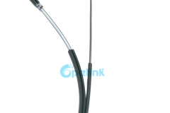 Cable de gota de fibra autoportante FTTH, Figura 8 Cable de fibra óptica de gota de tipo de acero de cadena, miembro de resistencia de Metal, Gjyxch/GJYXFCH Cable de fibra óptica negro LSZH / PVC vaina