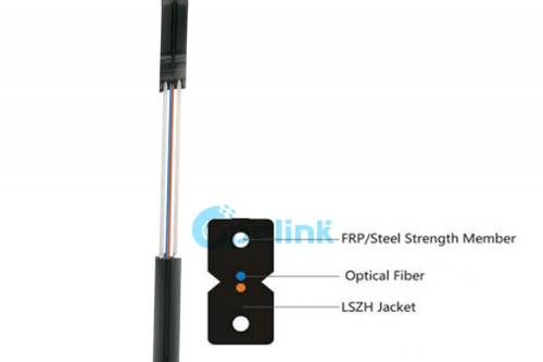 Cable de fibra de gota FTTH, Arco-tipo FRP miembro de resistencia gota Cable de fibra óptica GJXFH/GJXH
