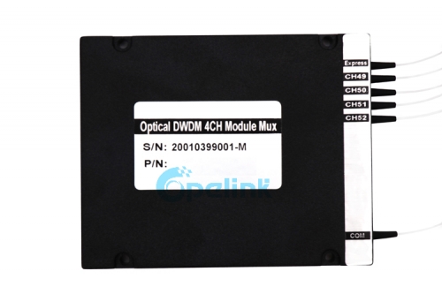 4CH óptico DWDM 0,9mm LC/PC caja de ABS Mux/Demux DWDM módulo con EXP puerto