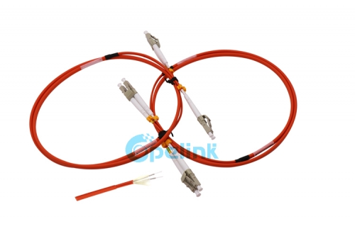 LC-LC Cordón de parche de fibra óptica blindado, Cable de fibra dúplex de 2,0mm