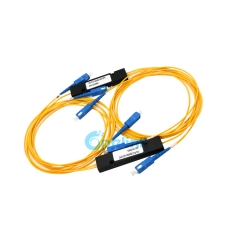 1 X2 divisor de fibra, SC/PC plástico ABS caja fibra óptica PLC divisor