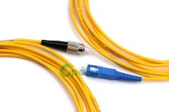 SC-FC fibra Jumper, 3,0mm SM Simplex 9/125 Cable de parche de fibra óptica