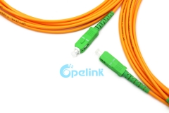 SC/APC-SC/APC 3,0mm SM Simplex 9/125 Cable de parche de fibra óptica