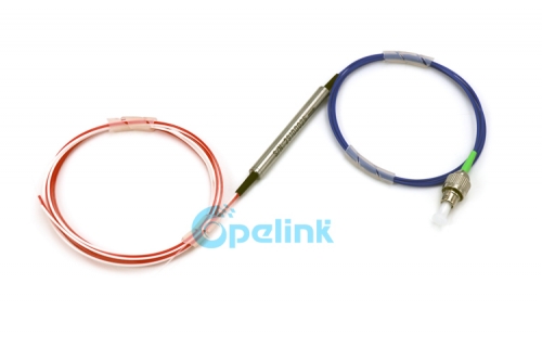 Circulador óptico de 3 puertos, circulador de fibra óptica PDL bajo con fibra de color