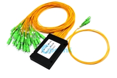 Divisor PLC de fibra óptica 2X32, divisor PLC de fibra SC/APC de 2,0mm, paquete de caja de plástico