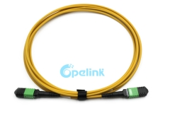 Cable de conexión de fibra óptica MPO, cable de conexión de fibra óptica monomodo de 12 fibras