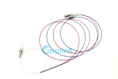 Divisor modificado para requisitos particulares de la fibra de FBT, divisor óptico de FBT del tubo de acero 1x2 con el conector de 0.9mm FC / APC
