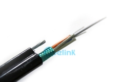 Cable de fibra óptica aéreo autoportante de 2 a 144 fibras GYTC8S, excelentes propiedades mecánicas Cable óptico blindado para exteriores