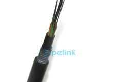 Cable de fibra óptica blindado de hasta 216 núcleos, cable de fibra óptica para exteriores GYTY53 para antena / tubería / enterrado directo, con buenas propiedades mecánicas y características de temperatura