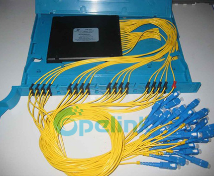 Tipo de bandeja de fibra óptica PLC divisor