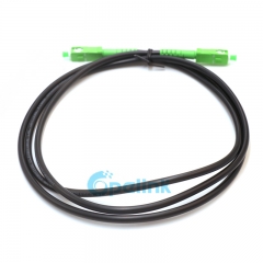 SC APC a SC APC Simplex Cordón de Parche de Fibra para exteriores, G.657A2, 5mm PVC-OFNR Chaqueta Negra