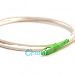 SC APC a SC APC Simplex Cordón de Parche de Fibra para exteriores, G.657A2, 5mm PVC-OFNR Chaqueta Negra